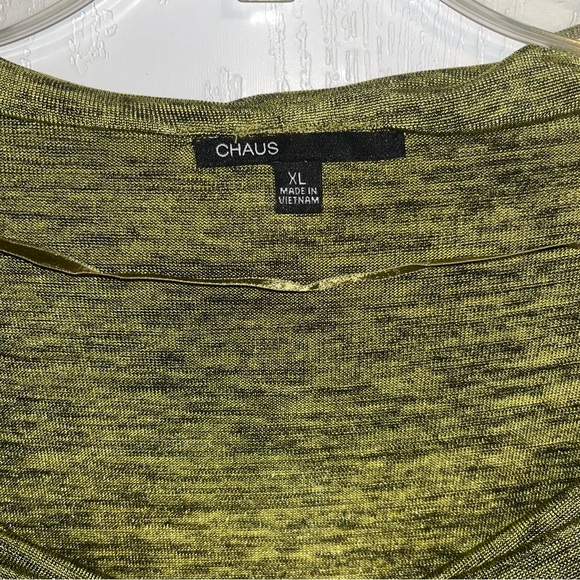 Chaus size XL green and black cowl neck top - Picture 3 of 7